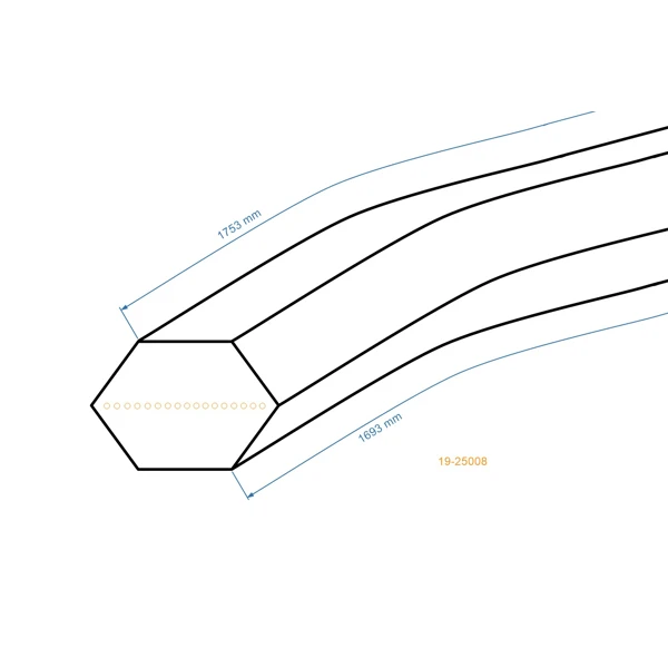 Keilriemen 1693 mm x 1753 mm für MTD Bolens Yardman Ryobi Poulan Gartentraktoren (OEM 754-04001A 754-04001 954-04001)