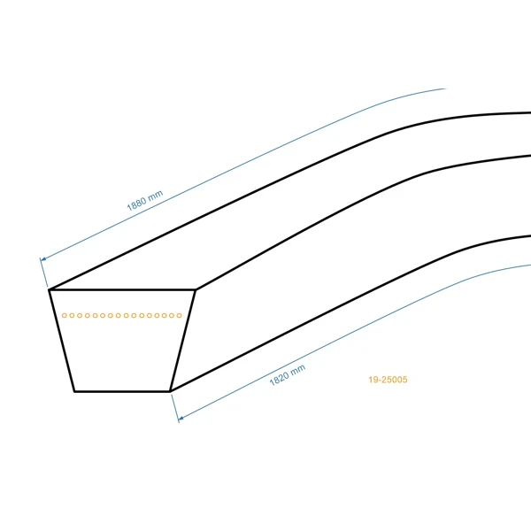 Keilriemen 1820 mm x 1880 mm x 15,3 mm für Gartentraktoren MTD Cub Cadet Columbia Gutbrod Yardman Fleurelle (OEM 754-0371 754-0371A)