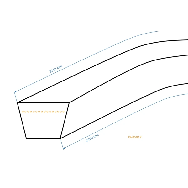 Keilriemen 2160 mm x 2210 mm x 13 mm für Husqvarna Poulan Craftsman Gartentraktoren (OEM 532178138 178138)