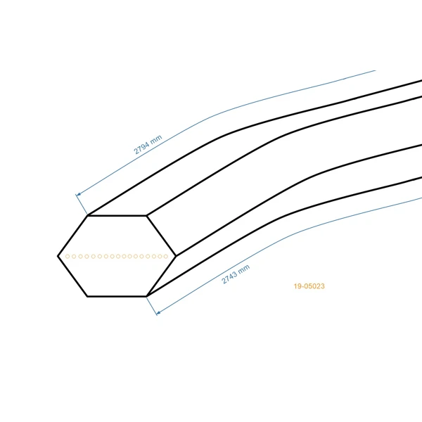 Keilriemen 2743 mm x 2794 mm x 12,5 mm für Husqvarna Jonsered McCulloch Partner Gartentraktoren (OEM 532429532 584454401 429532)
