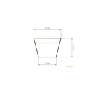 Keilriemen 630 mm x 668 mm x 10 mm für Castel Garden Honda Rasenmäher (OEM 35063710 35063710/0 135063710/0 80062-Y10-003 CG35063710H0)
