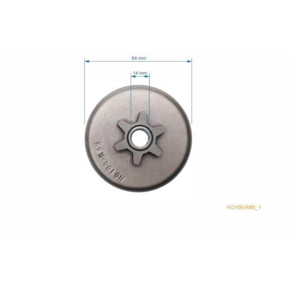 Kettenrad 3/8" 6 Zähne für Kettensägen Homelite XLMINI SLX MINI A0 190 5240 200 XL-101 XL XL2 180 SUPER2 VI SUPER2 192 (OEM A95653C)