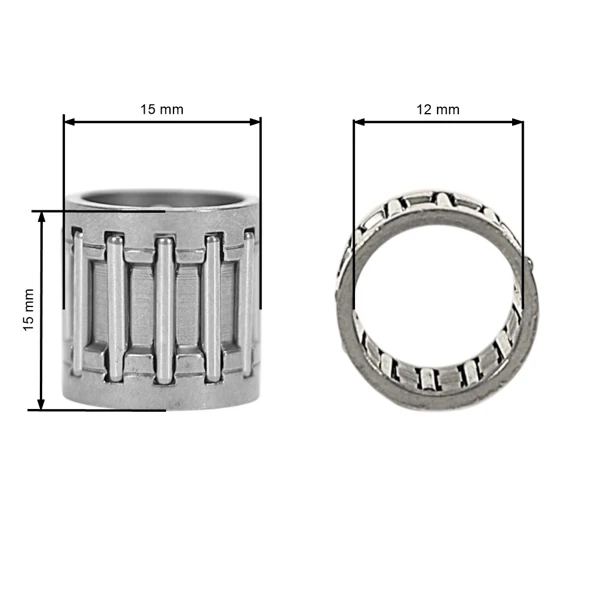 Kolbenbolzenlager 15 x 15 x 12 mm für Husqvarna-Kettensägen 61 66 266 268 272XP 357XP 359 365 362 365 X -Torq Jonsered 625 630 2063 Stihl MS311 MS362 MS391 MS440 MS460 (OEM 503255601 95120033061)