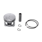 Kompletter kolben 45 mm für Chinasägen und Sägen aus dem Hobbymarkt mit einem Hubraum von 52 ccm