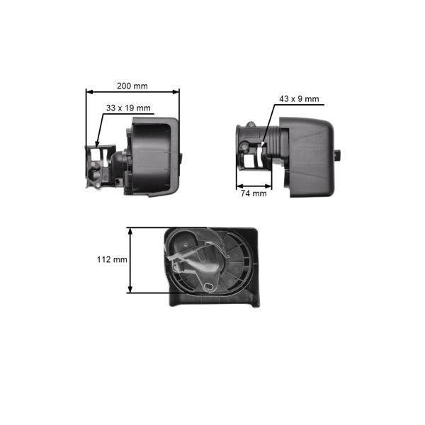 Kompletter Luftfilter mit Deckel für Honda GX240 GX270 Motoren