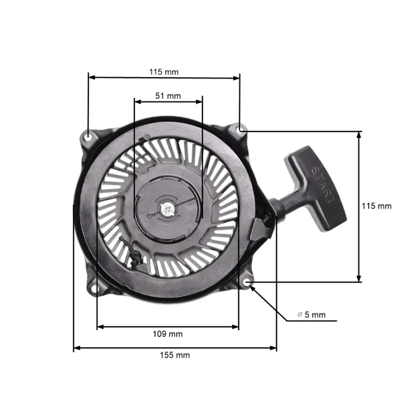 Kompletter Starter für Briggs & Stratton Motoren (OEM 494782 494846 495766 496650 497830)