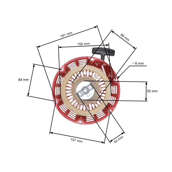 Kompletter Starter für Honda GX240 GX270 Motoren 8,0 PS - 9,0 PS (OEM 28400ZE2W01ZA 28400ZE2W01ZN 28400-ZE2-W01ZA 28400-ZE2-W01ZB 28400-ZE2-W01ZN)