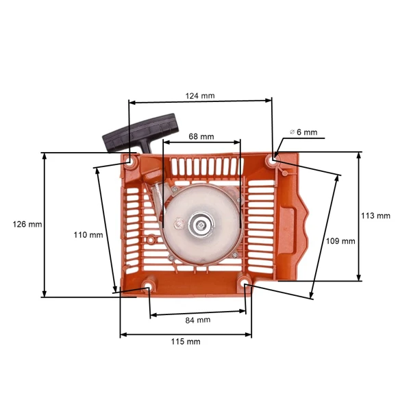 Kompletter Starter für Husqvarna 254 257 261 262XP (OEM 503541701 501867603)