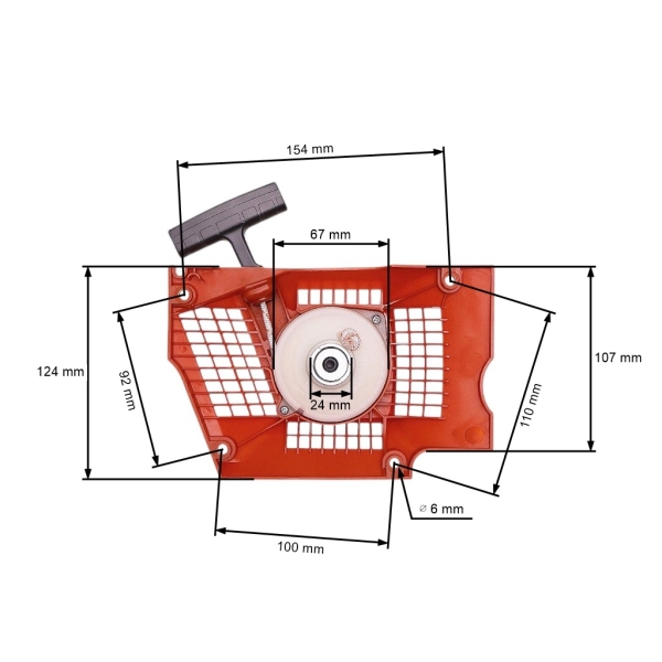 Kompletter Starter für Husqvarna 357XP 359 Kettensägen (OEM 503930603)