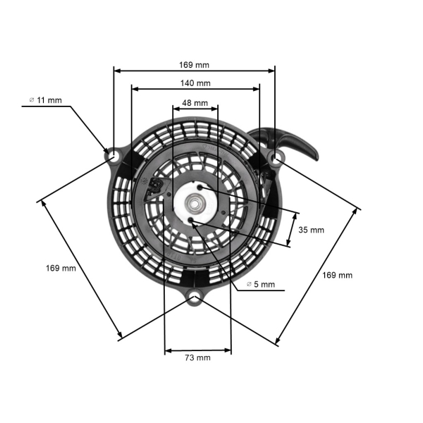 Kompletter Starter für Zongshen XP200 Motoren Leistung 6,5 PS (OEM 100007217-0004)