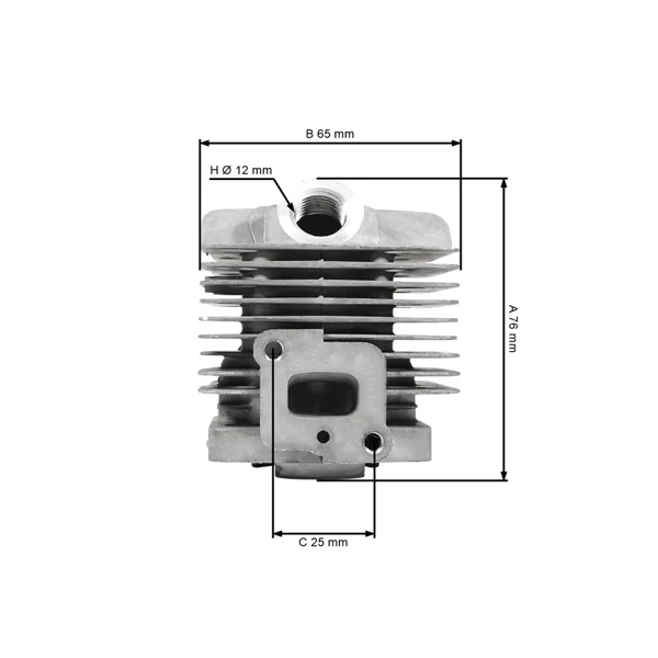 Kompletter Zylinder mit Kolben 34 mm für chinesische Freischneider und Freischneider aus dem Hobbymarkt mit 26 ccm Hubraum
