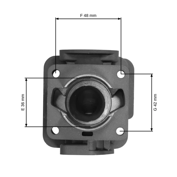 Kompletter Zylinder mit Kolben 36 mm Kolben für chinesische Motorsensen und Freischneider aus dem Hobbymarkt mit einem Hubraum von 32 ccm