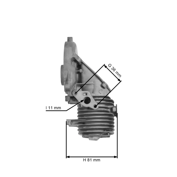Kompletter Zylinder mit Kolben für Freischneider OLEO-MAC Oleomac 720 722 726 Sparta 25 Sparta 26 Efco 8200 8220 8260 Stark 25 Stark 26 34 mm (OEM 4161570R)