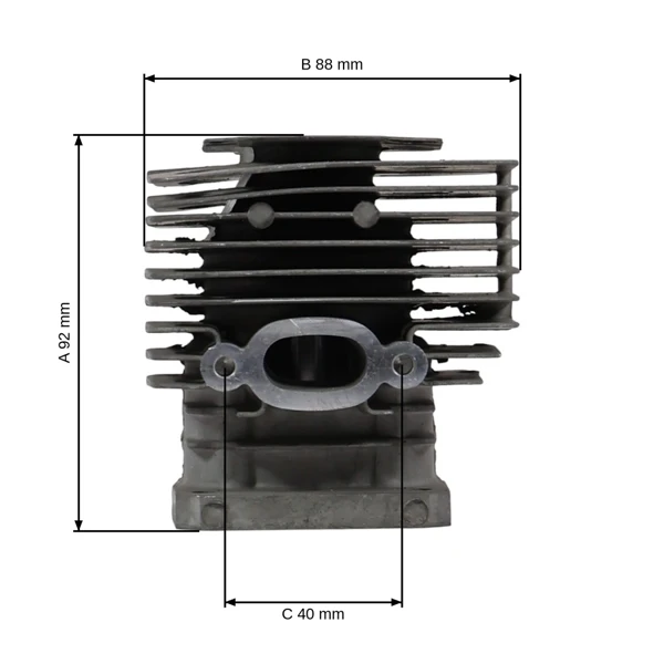 Kompletter Zylinder mit Kolben für Freischneider Stihl FR350 FR450 FR480 FR480C FS400 FS450 FS480 SP451 SP481 44 mm (OEM 41280201202)