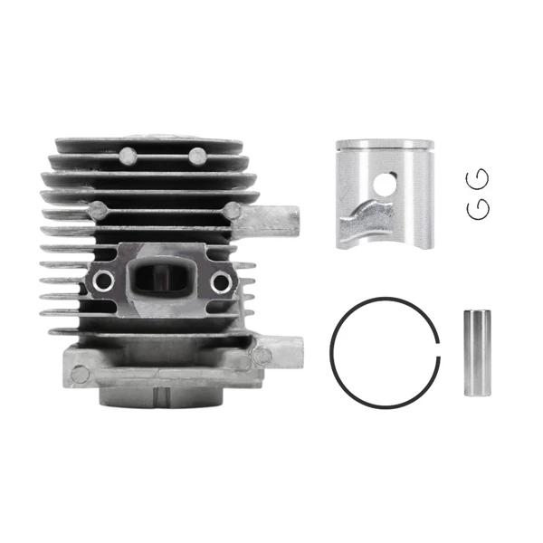 Kompletter Zylinder mit Kolben für Freischneider Stihl FS 38 2-Mix FS 55 2-Mix 34 mm Zündkerzengewinde M14 (41400201203 4140-020-1203)