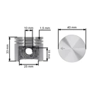 Kompletter Zylinder mit Kolben für Freischneider Stihl FS200 FS200R FS250 FS250R FS300 FS350 FS380 FT250 40 mm (OEM 41340201219)