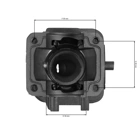 Kompletter Zylinder mit Kolben für Kettensägen Husqvarna 120 Mark II 230 235 235E 236 240 240E Jonsered CS2234 CS2238 McCulloch CS340 CS380 39 mm (OEM 545050418)