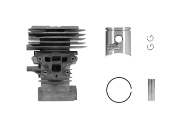 Kompletter Zylinder mit Kolben für Kettensägen Husqvarna 130 135 Mark II 39 mm (OEM 591465701)