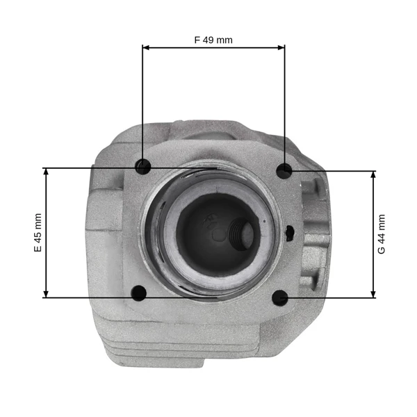 Kompletter Zylinder mit Kolben für Kettensägen Husqvarna 254 45 mm (OEM 503503903)