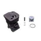 Kompletter Zylinder mit Kolben für Kettensägen Husqvarna 340 345 Jonsered 2141 2145 CS2141 CS2145 Nikasil 40 mm (OEM 50387007 3503870005)