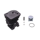 Kompletter Zylinder mit Kolben für Kettensägen Husqvarna 340 345 Jonsered 2141 2145 CS2141 CS2145 Nikasil 40 mm (OEM 50387007 3503870005)