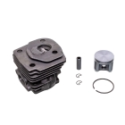 Kompletter Zylinder mit Kolben für Kettensägen Husqvarna 357XP 359 Jonsered 2159 CS2156 CS2159 Nikasil 47 mm (OEM 537157302 537157304)