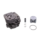 Kompletter Zylinder mit Kolben für Kettensägen Husqvarna 357XP 359 Jonsered 2159 CS2156 CS2159 Nikasil 47 mm (OEM 537157302 537157304)