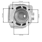 Kompletter Zylinder mit Kolben für Kettensägen Husqvarna 362XP 365 371XP 372XP 371K 375K Jonsered 2063 2071 2163 2171 CS2163 CS2171 52 mm