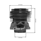 Kompletter Zylinder mit Kolben für Kettensägen OLEO-MAC Oleomac 746T 446BP Efco 8460 8465 42 mm (OEM 61122014F)