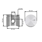 Kompletter Zylinder mit Kolben für Kettensägen OLEO-MAC Oleomac 937 GS370 Efco 137 38 mm (OEM 50182005A)