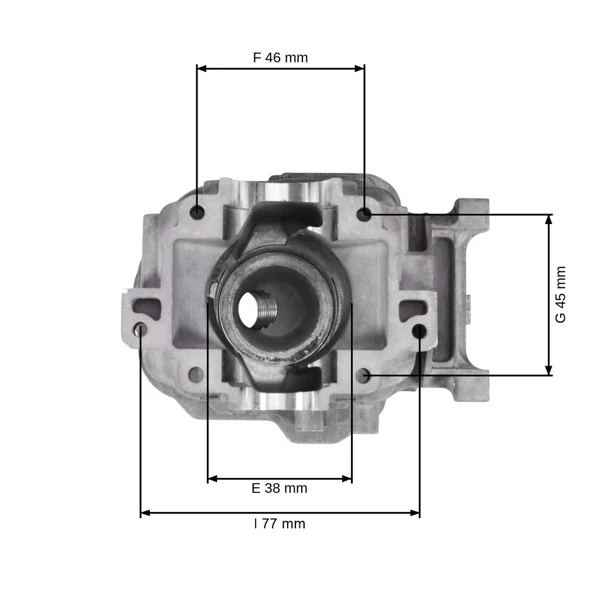 Kompletter Zylinder mit Kolben für Kettensägen OLEO-MAC Oleomac 937 GS370 Efco 137 38 mm (OEM 50182005A)