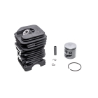 Kompletter Zylinder mit Kolben für Kettensägen Partner 742 842 840 Jonsered CS2138S McCulloch CS42S Mac 738 740 742 842 Poulan P4018AV S1970 41 mm (OEM 530071885)