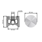 Kompletter Zylinder mit Kolben für Kettensägen Stihl 034 036 MS340 MS360 48 mm (OEM 11250201206)