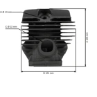 Kompletter Zylinder mit Kolben für Kettensägen Stihl 044 MS440 50 mm Kolbenbolzen 10 mm (OEM 11280201226 11280201227)