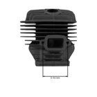Kompletter Zylinder mit Kolben für Kettensägen Stihl 044 MS440 50 mm Kolbenbolzen 10 mm (OEM 11280201226 11280201227)
