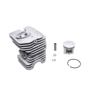 Kompletter Zylinder mit Kolben für Kettensägen und Freischneider Husqvarna 40 45 49 240R 245R Jonsered GR41 GR44 GR50 RS44 2041 2045 2050 42 mm (OEM 503440802)