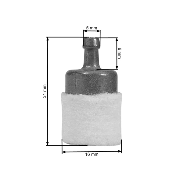 Kraftstofffilter für Kettensägen, Freischneider und andere Gartengeräte