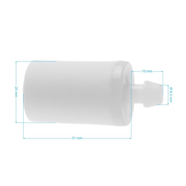 Kraftstofffilter für Kettensägen, Freischneider und andere Gartengeräte