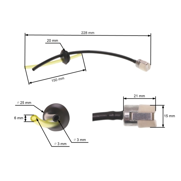 Kraftstoffschlauch für Kettensägen Partner P340S P350S P360S (OEM 574227301)