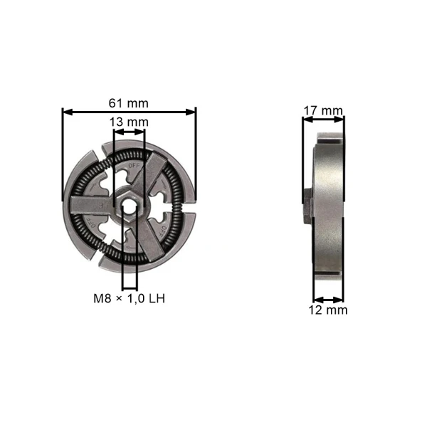 Kupplung für Kettensägen OLEO-MAC Oleo-mac 945 947 950 952 Efco 147 152 (OEM 094500297R)