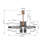 Kurbelwelle für Kettensägen Husqvarna 61 66 266 268 272XP Jonsered 625 630 670 (OEM 503613371)
