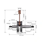 Kurbelwelle für OLEO-MAC Freischneider Oleo-mac 446BP 450BP 453BP 746 Master 750 753S Efco 8420 8425 8510 8515 8530 8535 (OEM 4191214)