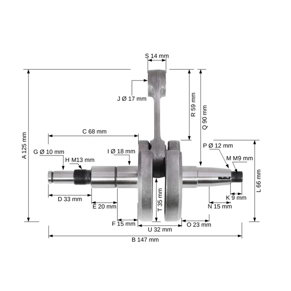 Kurbelwelle für Stihl MS661 Kettensägen (OEM 11440300401)