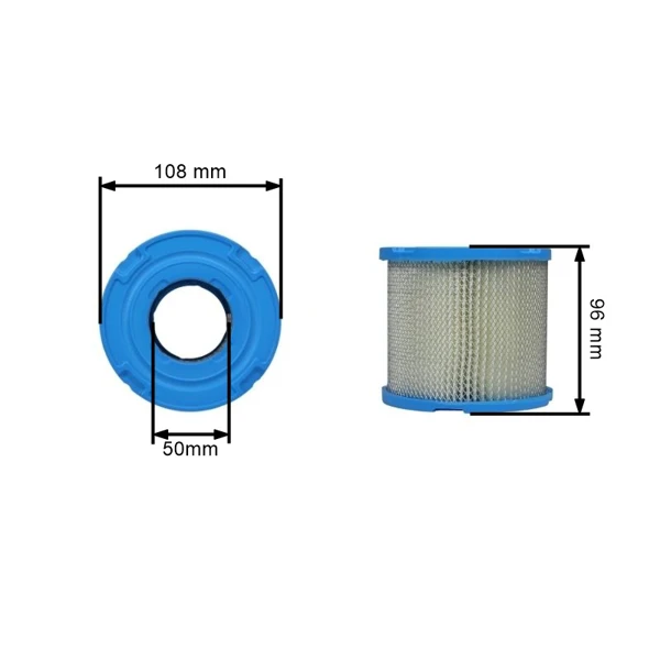 Luftfilter 100 mm x 98 mm x 50 mm für Briggs & Stratton Motoren 7,0 PS - 18,0 PS (OEM 390930 393957)