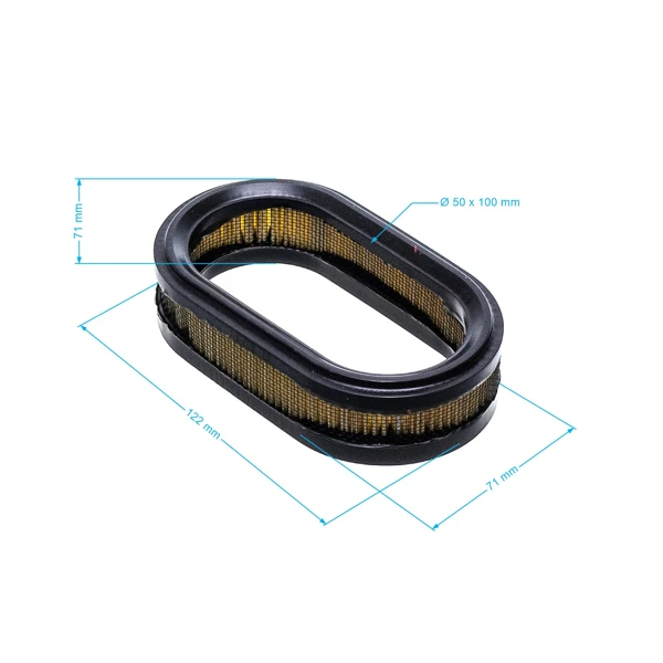 Luftfilter 121 mm x 71 mm x 32 mm für Modelle Wacker BH22 HB23 BH24 BH24 LowVib BH24 LowVib RS (OEM 95711 0095711 5000095711)