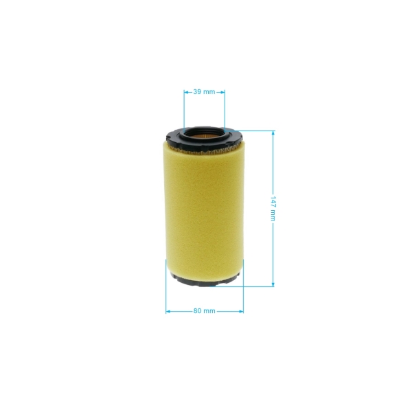 Luftfilter 145 mm x 80 mm x 35 mm für Briggs & Stratton Motoren (OEM 793569)