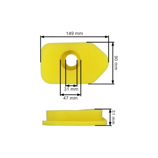 Luftfilter für Briggs & Stratton Classic Motoren Leistung 3,5 PS - 4,5 PS (OEM 004107 272235 272235S 4107)