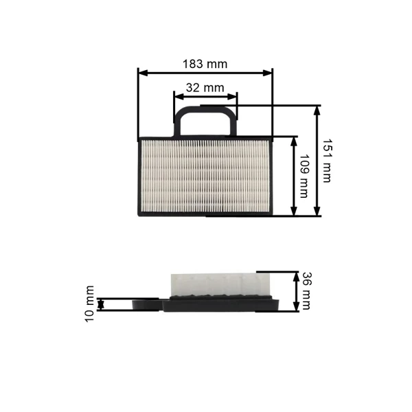 Luftfilter für Briggs & Stratton Intek V-Twin Motoren 18,0 PS - 26,0 PS (OEM 499486 499486S 691007 698754)