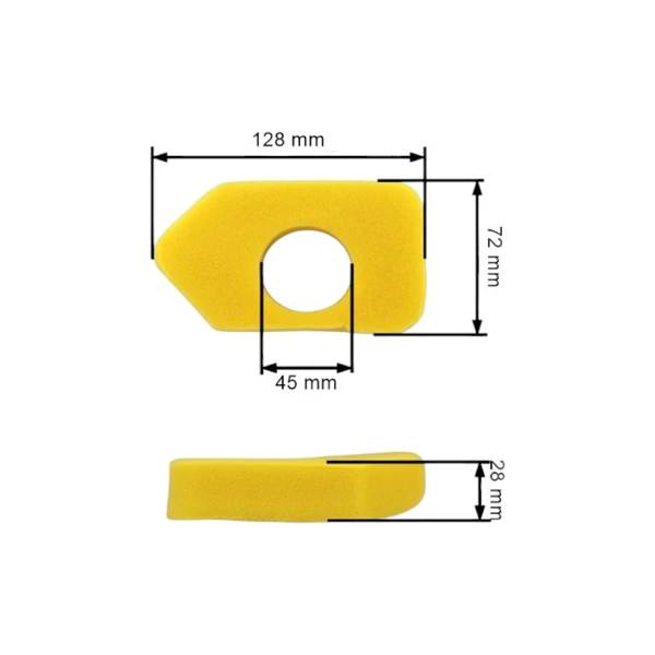 Luftfilter für Motoren Briggs & Stratton Q45 Classic Sprint Quattro 40 Leistung 3,5 PS - 4,5 PS (OEM 698369)