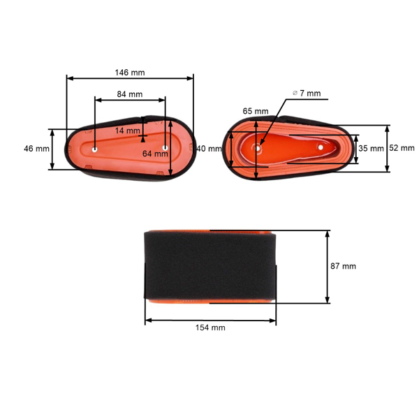Luftfilter  für Stiga GGP Motoren (OEM 118550199/0)